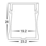 Deep Aluminium Profile 23x28mm in Silver Havit Commercial - HCP-4112320