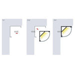 Corner Aluminium Profile Small 10x10mm in Silver Havit Commercial - HCP-4211010 