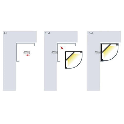 Corner Aluminium Profile Small 10x10mm in Silver Havit Commercial - HCP-4211010 