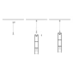 18mm x 96mm Suspended Aluminium Profile Black, White Commercial - HCP-44X1896