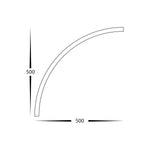 32mm x 35mm Deep Curved Aluminium Profile Black Havit Commercial - HCP-4423235-X