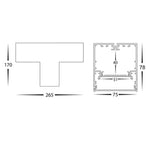 White 15w T-Shape TRI Colour Proline Connector Havit Commercial - HCP-60300X-T