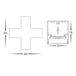 Black 20w X-Shape TRI Colour Proline Connector Havit Commercial - HCP-60200X-X