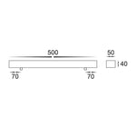 Acc. - 500mm Surface Mounted Rectangle Canopy in Black, White or Satin Chrome Havit Commercial - HCP-48X008