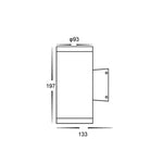 Up and Down LED Wall Light 2Lt 8w/12w/15w Tri-Colour in Black or White Havit Commercial