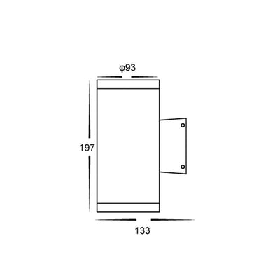 Up and Down LED Wall Light 2Lt 8w/12w/15w Tri-Colour in Black or White Havit Commercial