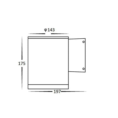 Fixed Down LED Wall Light 8w/12w/15w Tri-Colour in Black or White Havit Commercial