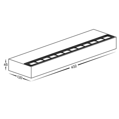 Aluminium LED Wall Washer Triac Dimmable 40w in Black/White Havit Commercial - HCP-23X4002