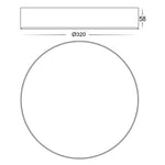 30w LED Oyster Light Dali Dimmable in Black or White Havit Commercial - HCP-8923004,  HCP-8933004