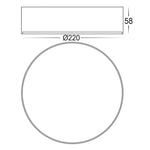 20w LED Oyster Light Dali Dimmable in Black or White Havit Commercial - HCP-8922004, HCP-8932004