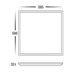 Square LED Panel Light 40w Tri Colour in White Havit Commercial - HCP-173400-S
