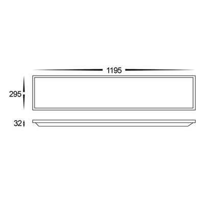 Rectangle LED Panel Light CCT 40w in White Havit Commercial - HCP-173400-R