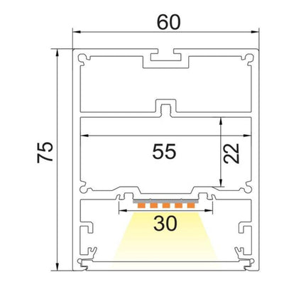 Circa LED Pendant Light 65w 800mm in Black/White Havit Commercial - HCP-68X13X, HCP-68X13X