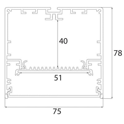Proline Linear Extension 2400mm Triac Dimmable in Black or White Havit Commercial - HCP-602962,HCP-603962 