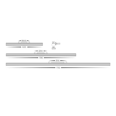 Linear Module with Prismatic Diffuser 3 Sizes in Black Havit Commercial -  HCP-602020