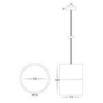 12w LED Pendant Light Dali Dimmable in Black or White Havit Commercial - HCP-89X1204-PDT