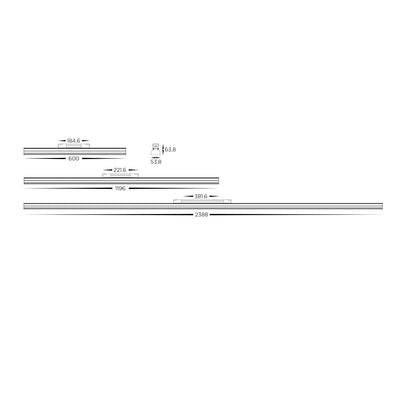 Linear Module with Standard Diffuser 3 Sizes in Black Havit Commercial -  HCP-602010