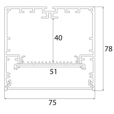 Proline Linear Pendant Light 2400mm Triac Dimmable in Black or White Havit Commercial - HCP-692962,HCP-693962 