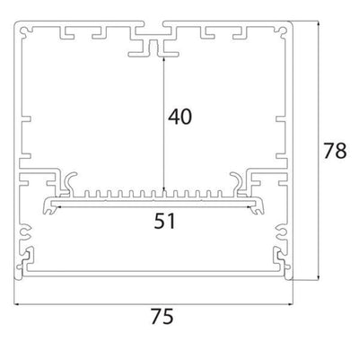 Proline Linear Extension 1800mm Dali Dimmable in Black or White Havit Commercial - HCP-602724,HCP-603724