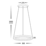25w Circa LED Pendant Light 500mm in Black or White Havit Commercial - HCP-64212X, HCP-64312X