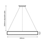 Proline Square Pendant Light 65w Triac Dimmable in Black or White Havit Commercial - HCP-672850, HCP-673850