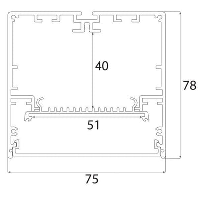 Proline Linear Extension 2400mm Dali Dimmable in Black or White Havit Commercial - HCP-602964, HCP-603964