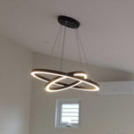 Circa Double LED Pendant Light 65w 800mm+500mm in Black/White Havit Commercial - HCP-65X13X, HCP-65X13X