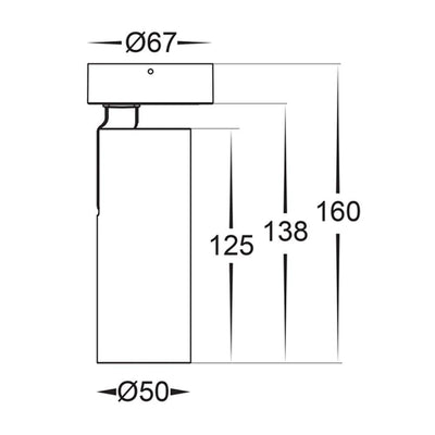 Surface Mounted LED Spot Light CCT 10w Dimmable Black/White Havit Commercial - HCP-10X2112