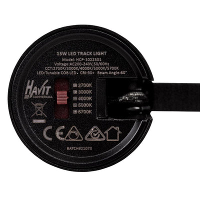 Surface Mounted LED Spot Light CCT 15w Dimmable Black/White Havit Commercial - HCP-10X2212