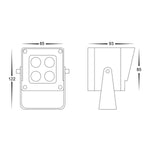 RGBW WIFI + RF Spot Light 6w Black Havit Commercial HCP-242062