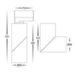Three Circuit LED Track Light CCT 7w Rotatable Black/White Havit Commercial - HCP-10X2101