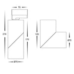 Three Circuit LED Track Light CCT 12w Rotatable Black/White Havit Commercial - HCP-10X2201