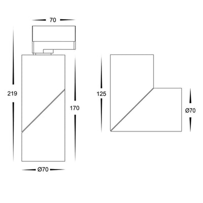 Three Circuit LED Track Light CCT 12w Rotatable Black/White Havit Commercial - HCP-10X2201