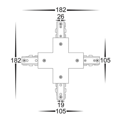Black Single Circuit Track Accessories Havit Commercial - HCP-102100