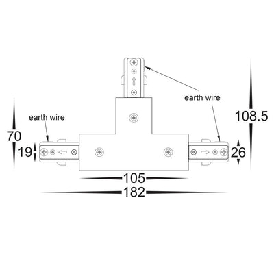 White Single Circuit Track Accessories Havit Commercial - HCP-103100