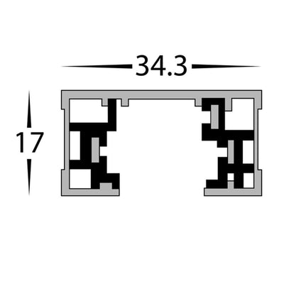 Single Circuit Track in Black or White (1/2/3 Metre) Havit Commercial - HCP-1021X0, HCP-1031X0