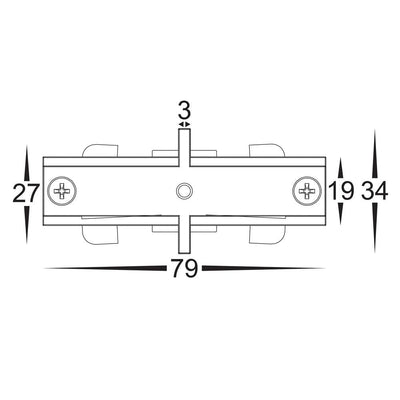 White Single Circuit Track Accessories Havit Commercial - HCP-103100