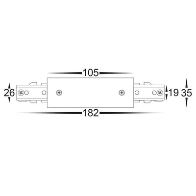 White Single Circuit Track Accessories Havit Commercial - HCP-103100