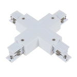 CLA Lighting Accessories 4 Wire 3 Circuit ‘Cross-Piece’ Connector in White Lights-For-You TRK3WHCON5 9326191033957
