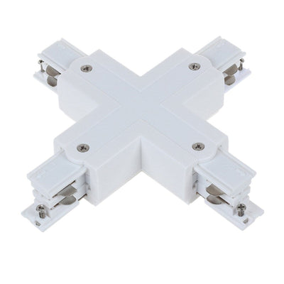 CLA Lighting Accessories 4 Wire 3 Circuit ‘Cross-Piece’ Connector in White Lights-For-You TRK3WHCON5 9326191033957