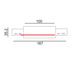 CLA Lighting Accessories 4 Wire 3 Circuit Straight Connector in Black Lights-For-You TRK3BLCON2 9326191033735