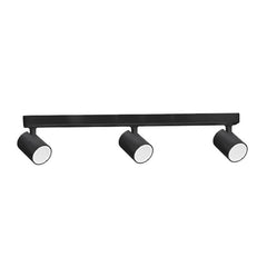 CLA Lighting Bar Lights Black Spot 240V GU10 Triple Adjustable Ceiling Bar Spotlight Lights-For-You SPOT-BAR3B