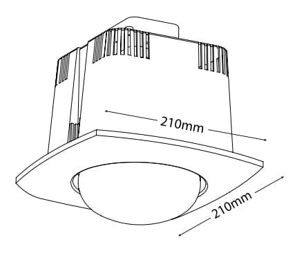 CLA Lighting Bathroom Heaters Contour 1 Bathroom Heater Lamp in Silver or White Lights-For-You MBHC1LW 9312375500292