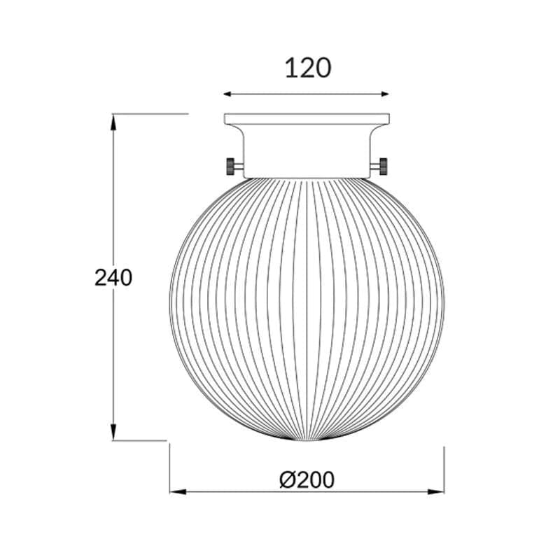 CLA Lighting Batten Fix Lights DIY Batten Fix Large Spherical Ribbed Lights-For-You