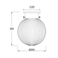 CLA Lighting Batten Fix Lights DIY Batten Fix Large Spherical Ribbed Lights-For-You