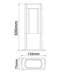 CLA Lighting Bollard Lighting Amun Exterior LED Bollard Rectangular Lights-For-You