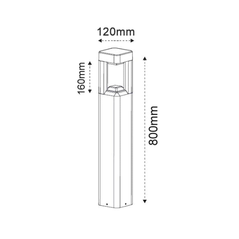 CLA Lighting Bollard Lighting Bol Series LED Garden Bollards 6W Grey Lights-For-You BOL4A 9326191030994