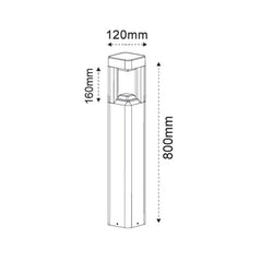 CLA Lighting Bollard Lighting Bol Series LED Garden Bollards 6W Grey Lights-For-You BOL4A 9326191030994