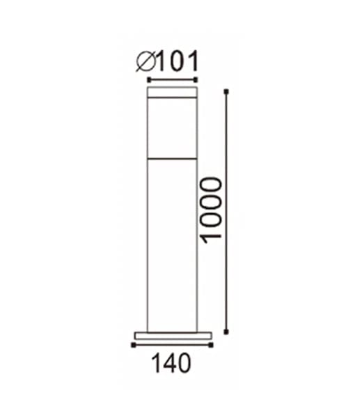 CLA Lighting Bollard Lighting Elanora Series Bollard Light Tall 1000mm Lights-For-You