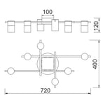 CLA Lighting Ceiling Lights Tache Ceiling Light 6Lt Adjustable Lights-For-You